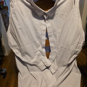 Madison Men's Light Blue Checkered Dress Shirt